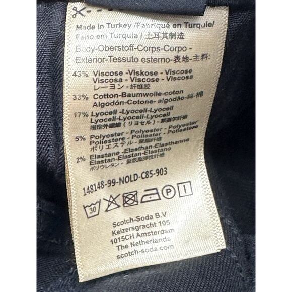 SCOTCH & SODA Womens Size 26 32 Amsterdam Haut High Rise Skinny Black - Picture 4 of 12